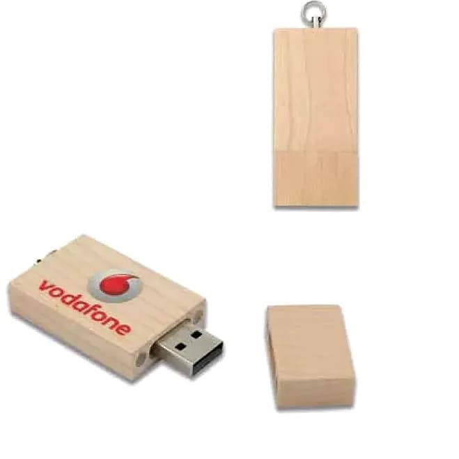 Ahşap Kasalı 16 GB USB Bellek, 422 TL; promosyon siparişlerinde kurumsal baskı için hazır
