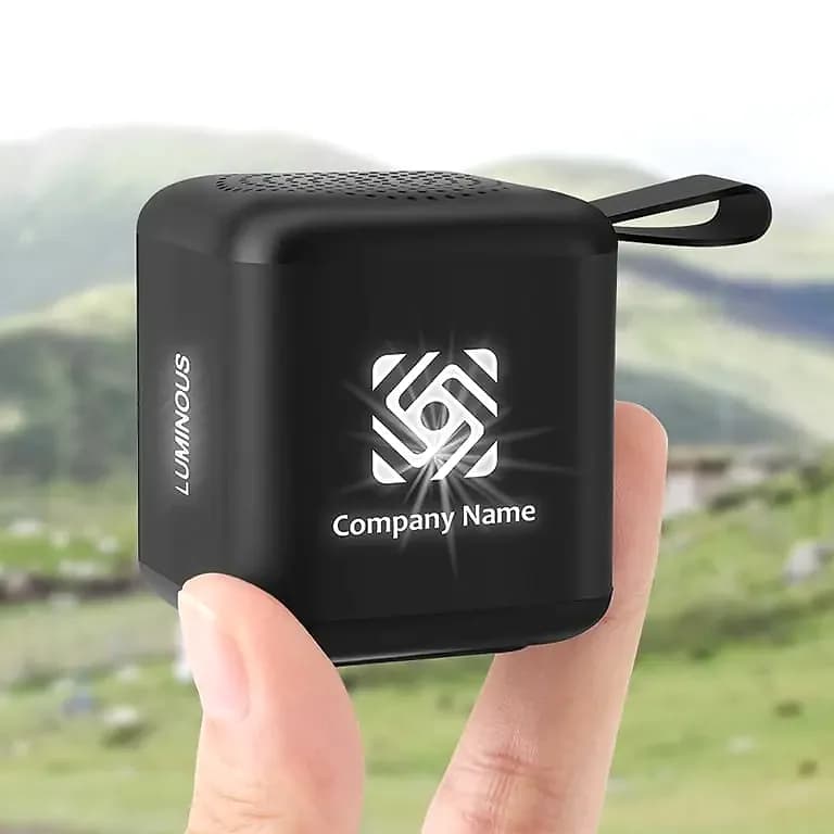 Masa Üstü Bluetooth Hoparlör, 15x10x8 cm; promosyon siparişlerinde kurumsal baskı için hazır