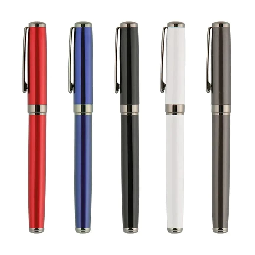 Beş Renk Seçenekli Metal Roller Kalem — toptan promosyon siparişlerine uygun