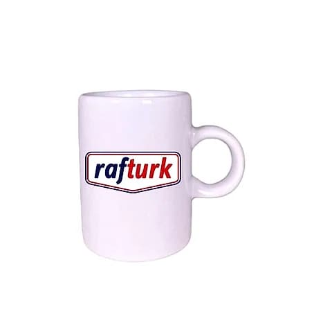 Logo Baskılı Beyaz Porselen Espresso Kupası, 100 Adet — logo baskılı promosyon seçeneği