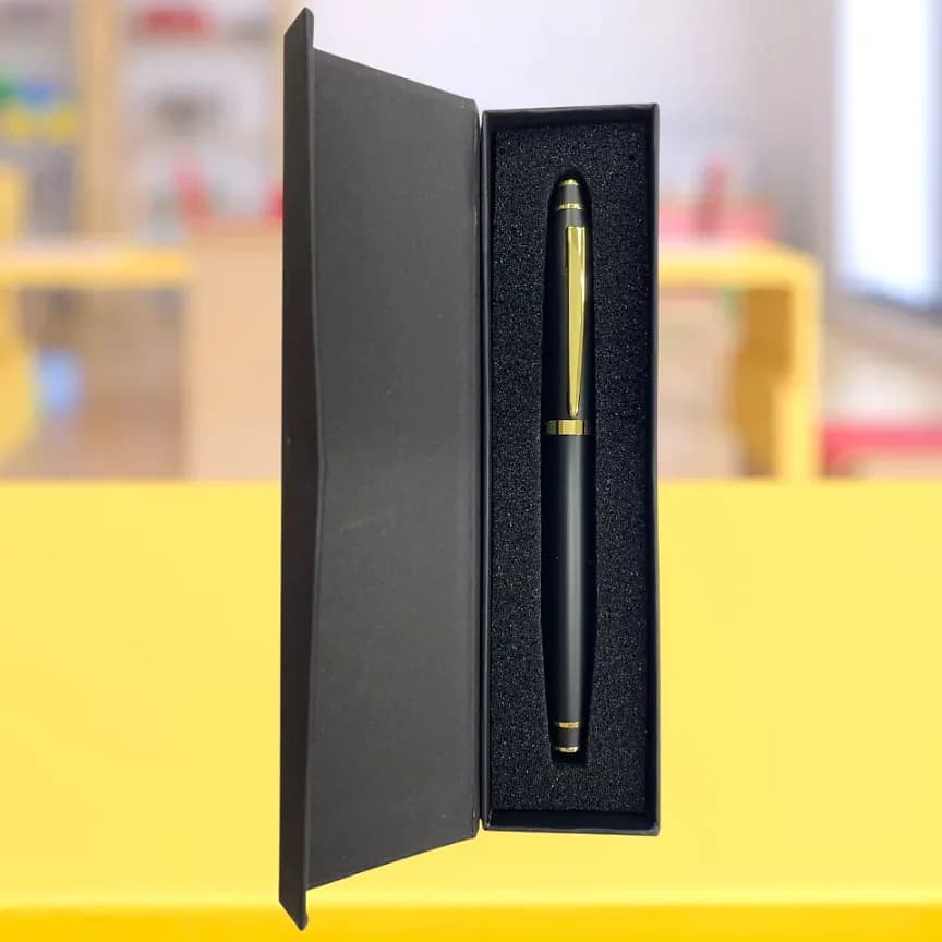 Slim Kutulu Tekli Roller Kalem Seti — logo baskılı promosyon seçeneği