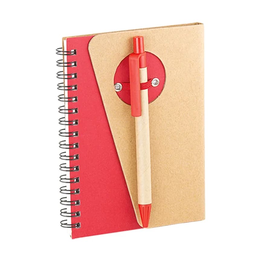 Kraft Kapaklı Geri Dönüşümlü Defter, 120 Sayfa; promosyon siparişlerinde kurumsal baskı için hazır