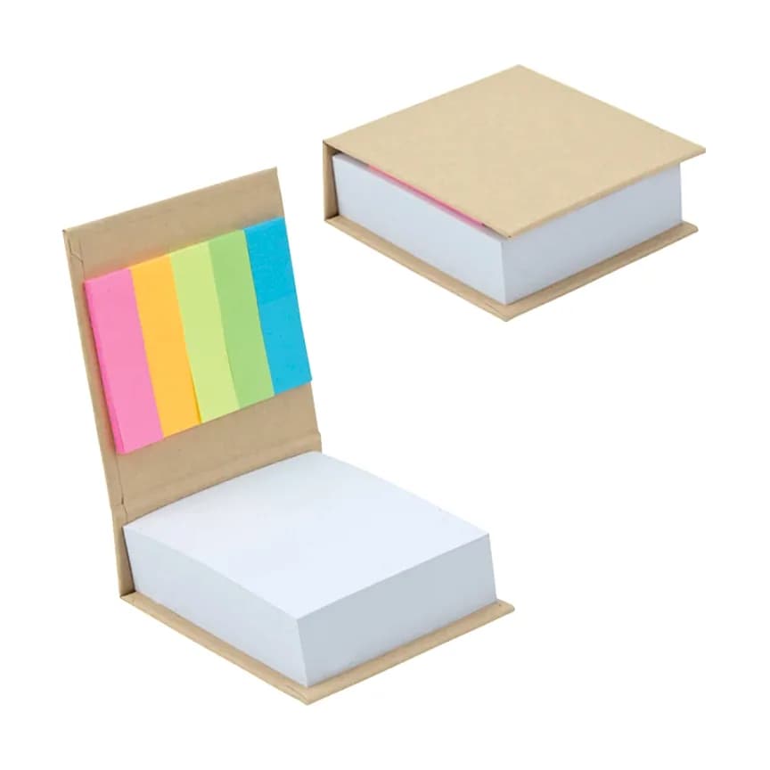 7,8 x 8 cm Geri Dönüşümlü Notluk — logolu promosyon ürünü