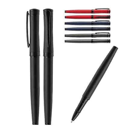 Saten Metalik Gövdeli Metal Roller Kalem — logolu promosyon ürünü