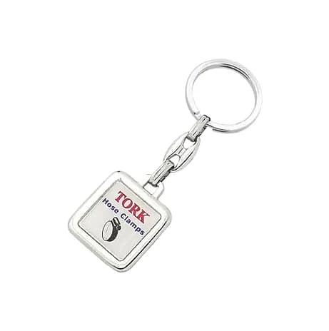 Çift Taraflı Krom Kaplama Metal Anahtarlık için logolu promosyon üretimi