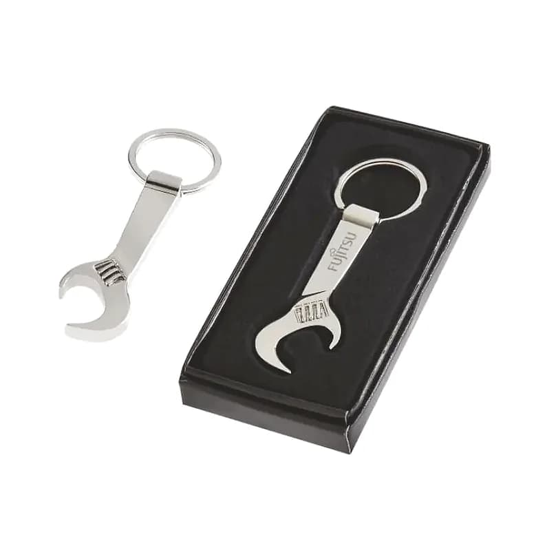 Çift Taraflı Metal Anahtarlık, 5 x 2 cm için logolu promosyon üretimi