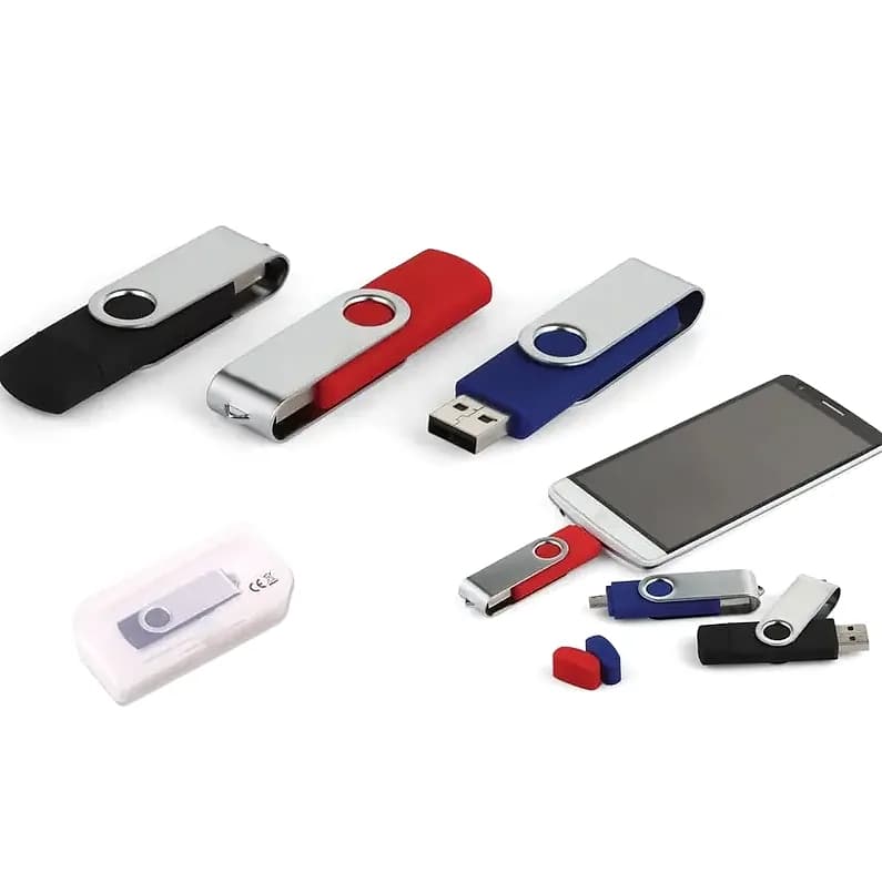 16 GB OTG USB Bellek, Döner Kapaklı, promosyon kataloğunda logolu model