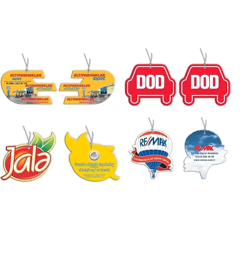 Şeffaf Gövdeli Oto Kokusu, Askılı — logo baskılı promosyon seçeneği