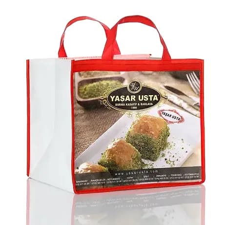 Kare Tela Çanta, Dört Renk Baskı — logo baskılı promosyon seçeneği