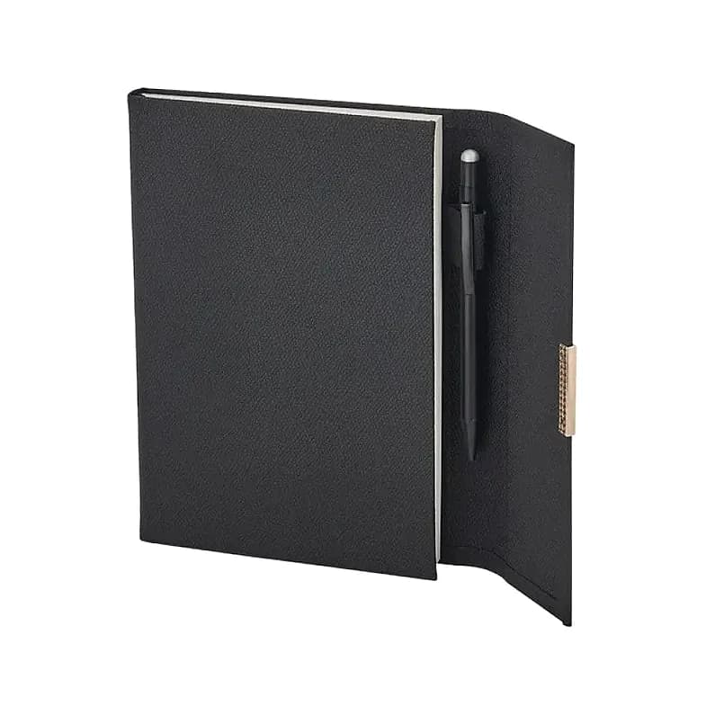 Pirinç Kilitli Defter, Termo Deri 15 x 21; promosyon siparişlerinde kurumsal baskı için hazır