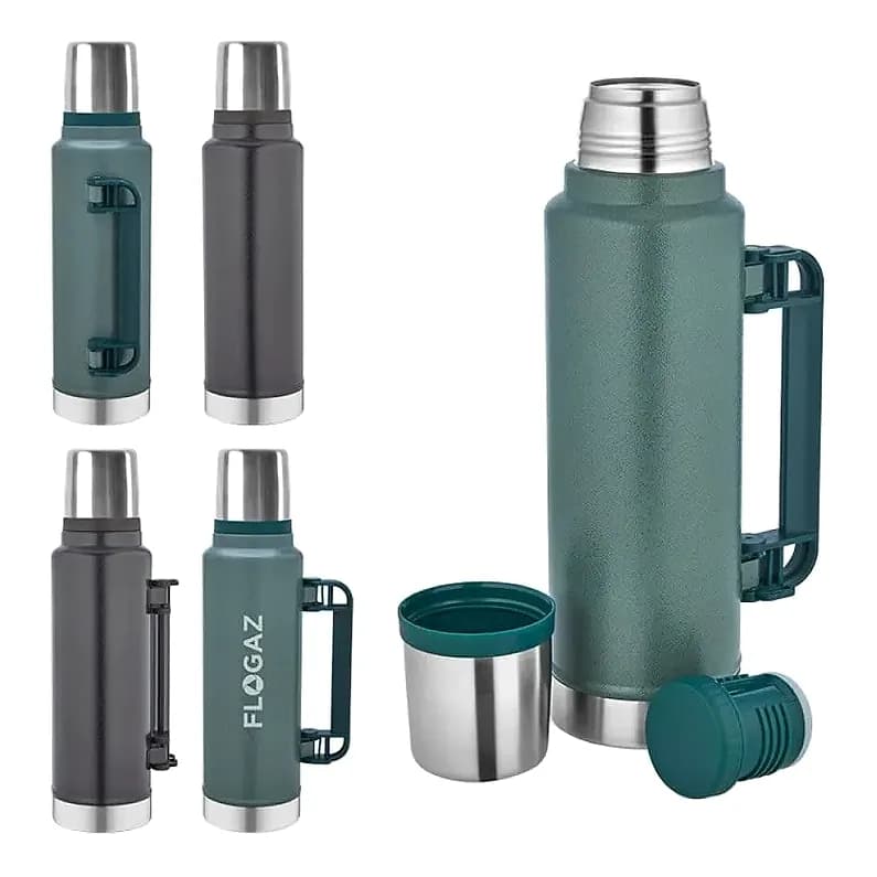 Paslanmaz Çelik Termos 1.450 ml, Vidalı; promosyon siparişlerinde kurumsal baskı için hazır