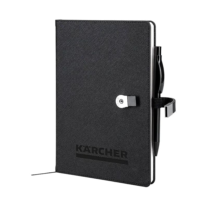 USB'li Termo Deri Defter | 15x21 Cm Tek Parça — logo baskılı promosyon seçeneği