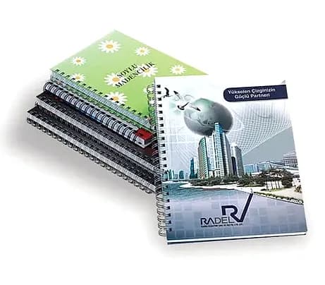 Sert Kapak Spiralli Defter, Özel İmalat için logolu promosyon üretimi