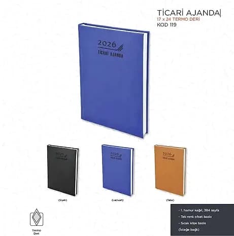 2027 Ticari Ajanda, Günlük Sayfalı — toptan promosyon siparişlerine uygun