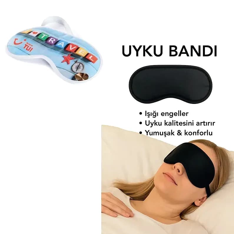 Uyku Bandı, Polyester Gövde ve Elastik — logo baskılı promosyon seçeneği