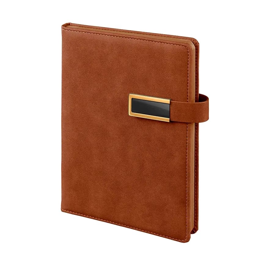 Metal Plakalı Defter 15x21, Kazımalı Logo — logo baskılı promosyon seçeneği