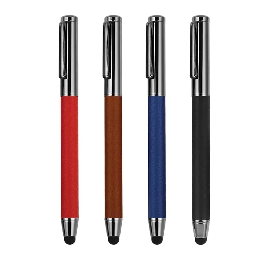Suni Deri Gövdeli Metal Roller Kalem, promosyon kataloğunda logolu model