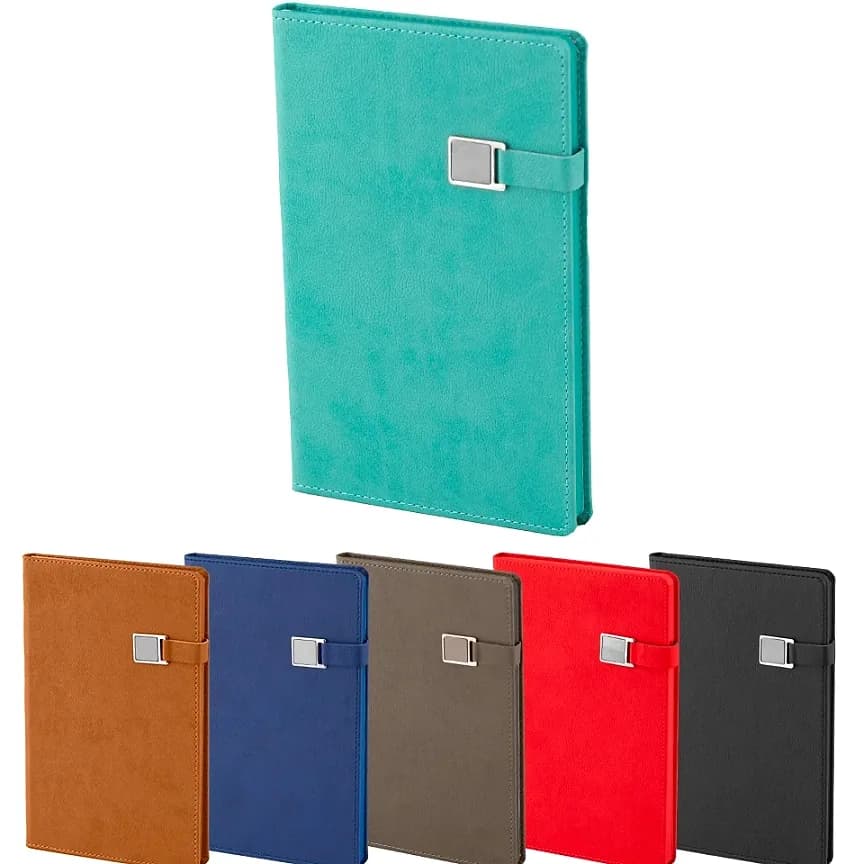 Manyetik Klipsli Termo Deri Defter 13x21; promosyon siparişlerinde kurumsal baskı için hazır